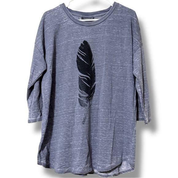 A Pea In The Pod maternity womens size large pullover long sleeve feather tee - Picture 1 of 9